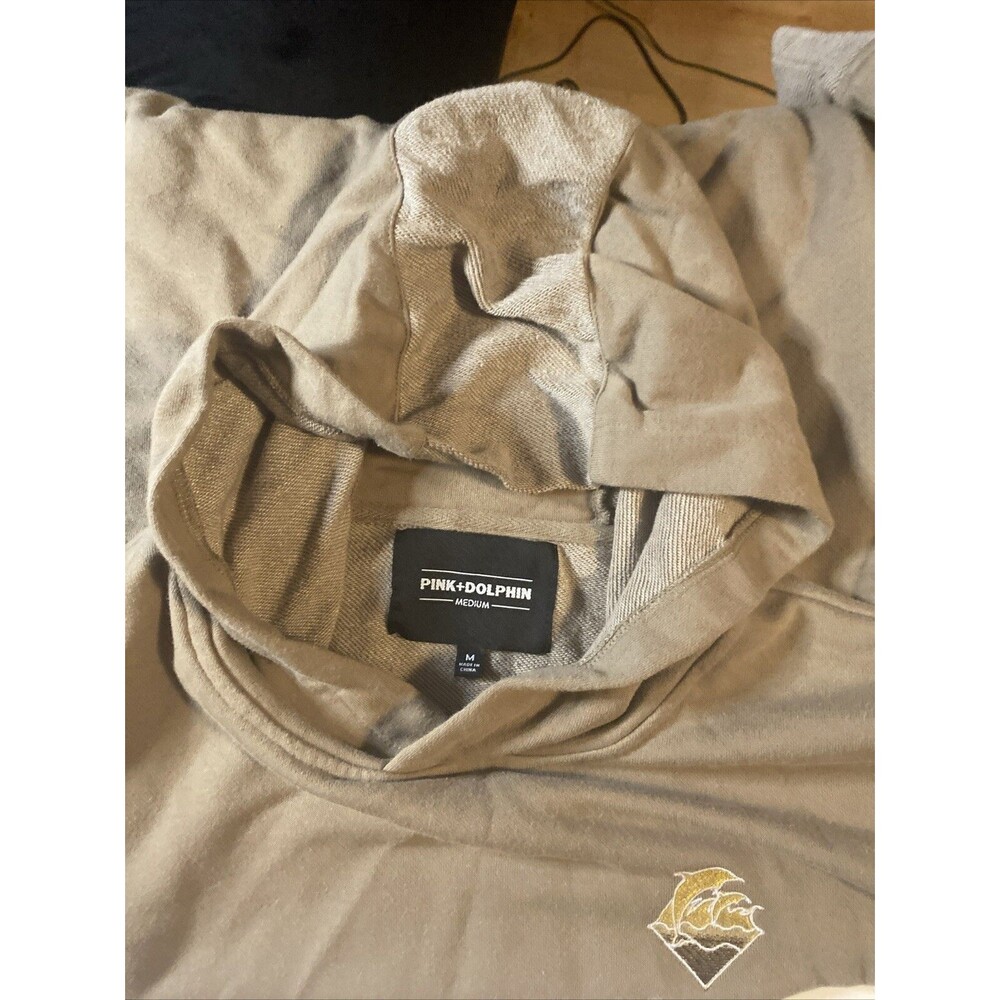 Pink Dolphin Streetwear Hoodie Size Medium MD. beige color